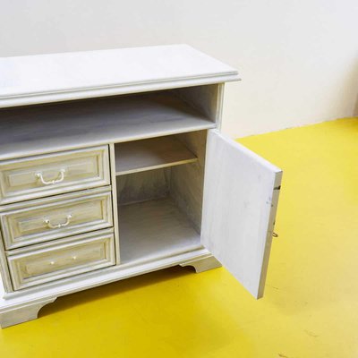 Kleines weißes Sideboard aus Holz bei Pamono kaufen