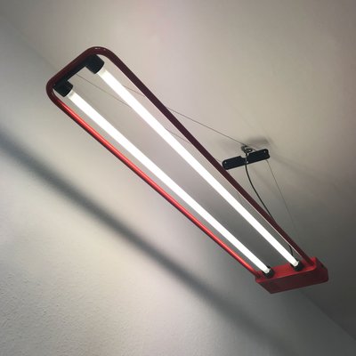 Vintage Fluorescent Hanging Light by Gian N. Gigante for Zerbetto 1980s for sale at Pamono