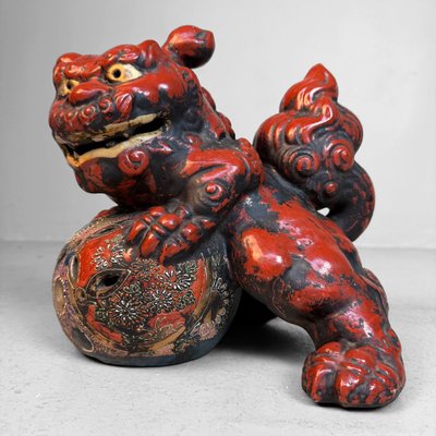 Japanese Shishi / Lion-Dog with Ball, 1950s for sale at Pamono
