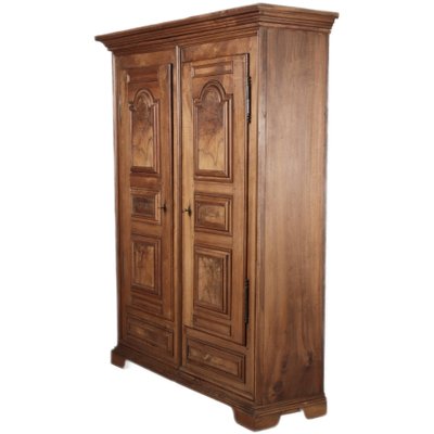 Antique Baroque Walnut Cabinet, Freiburg, Switzerland, 1800s for