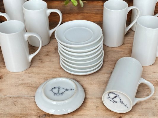 Mid-Century Modern Airline White Porcelain Coffee Service by