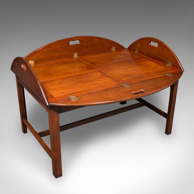 Vintage Art Deco Regency Revival Butlers Tray Table, 1930s, Set of 2