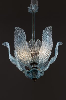 Art Deco Murano Glass Pendant Light from Barovier & Toso, 1930s
