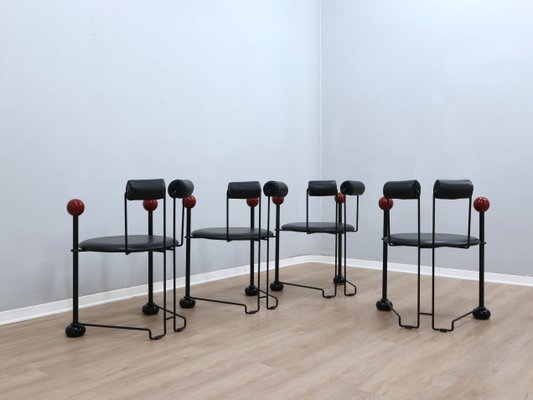 Postmodern Sculptural Chairs,1980s, Set of 4 for sale at Pamono