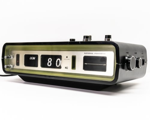National Panasonic Rc 707b Alarm Radio Flip Clock, 1972 for sale