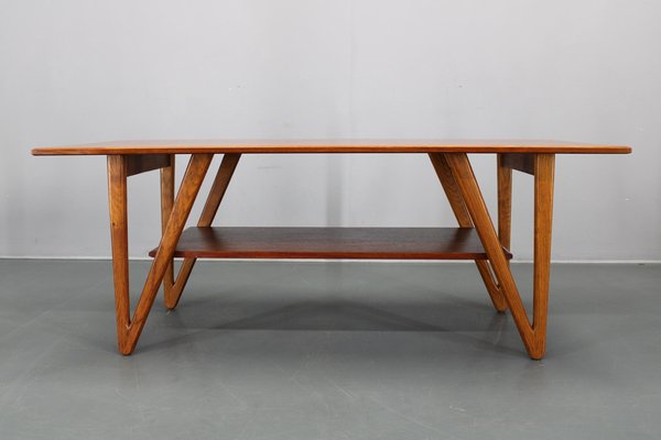 Scandinavian Modern Coffee Table in Teak and Oak, Denmark, 1960s