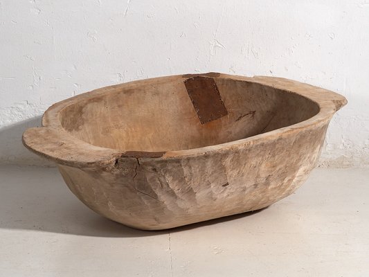 Große antike Holzschale, 1900 bei Pamono kaufen