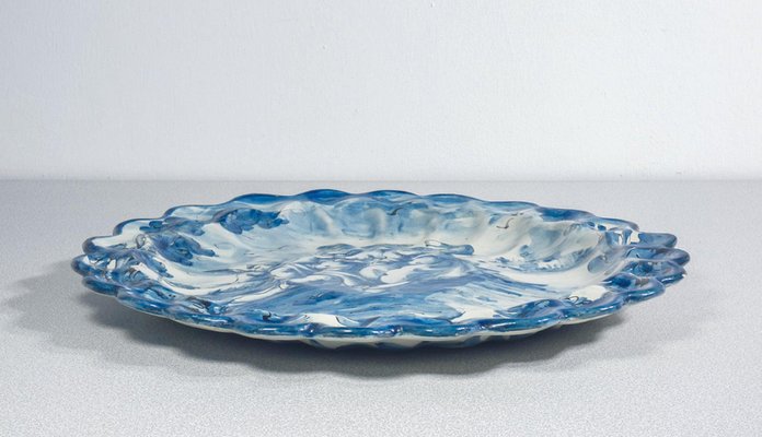 Piatto in ceramica dipinto a mano di Mazzotti Albisola in vendita