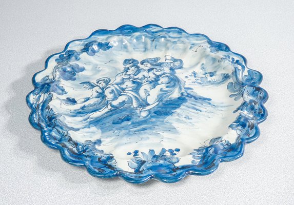 Piatto in ceramica dipinto a mano di Mazzotti Albisola in vendita