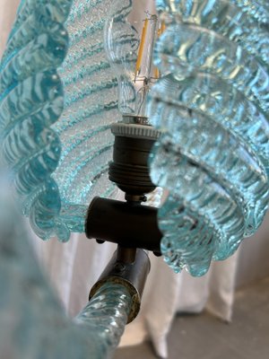 Mid-Century Italian Blue Murano Glass Jewel Pendant attributed to