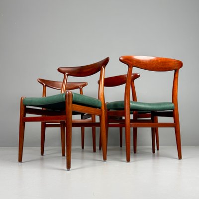 Teak W2 Chairs by Hans J. Wegner for C.M. Madsen, Denmark, 1960s