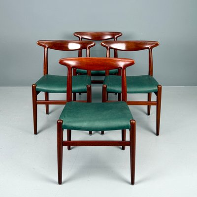 Teak W2 Chairs by Hans J. Wegner for C.M. Madsen, Denmark, 1960s