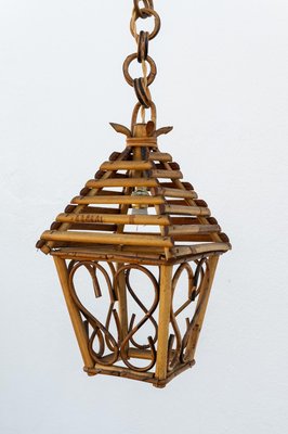 Laterne aus Bambus & Rattan, 1960er bei Pamono kaufen