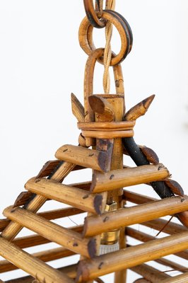 Laterne aus Bambus & Rattan, 1960er