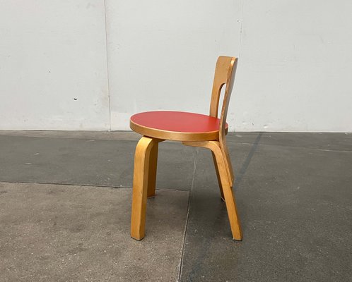 Vintage Red Linoleum N65 Children's Chair by Alvar Aalto for Artek