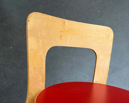 Vintage Red Linoleum N65 Children's Chair by Alvar Aalto for Artek