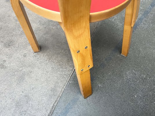 Vintage Red Linoleum N65 Children's Chair by Alvar Aalto for Artek