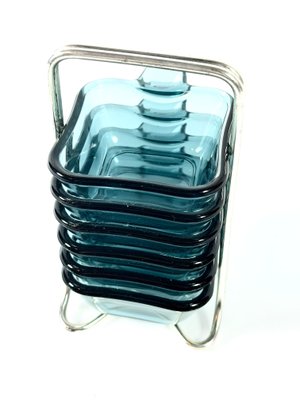Set da aperitivo di Wilhelm Wagenfeld per WMF, anni '50, set di 7