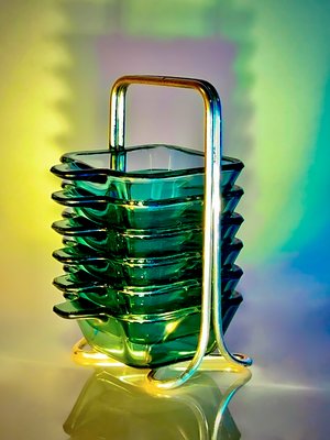 Set da aperitivo di Wilhelm Wagenfeld per WMF, anni '50, set di 7