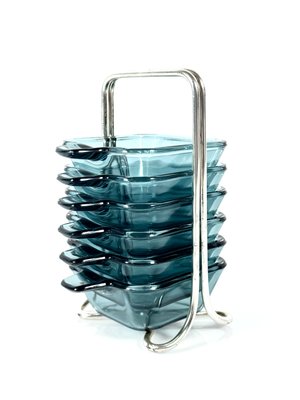 Set da aperitivo di Wilhelm Wagenfeld per WMF, anni '50, set di 7