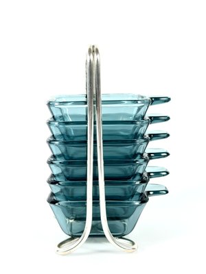 Set da aperitivo di Wilhelm Wagenfeld per WMF, anni '50, set di 7