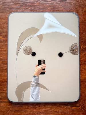Vintage Sculptural Layered Mirror by David Marshall, 1989 for sale