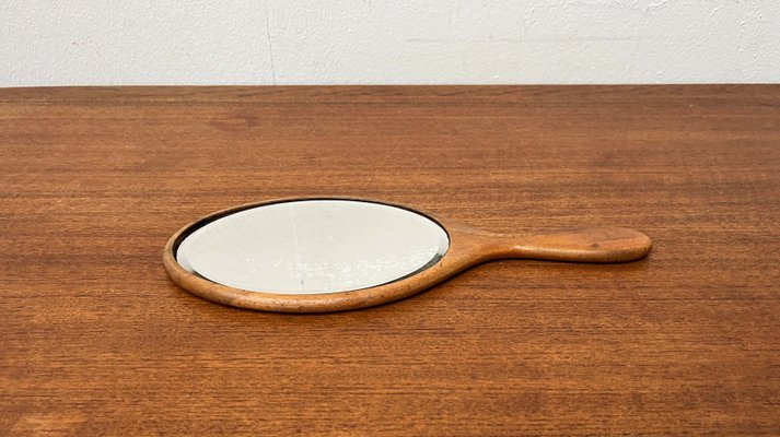 journalstandardFurniture OLD ELMMIRROR 鏡 German Art Deco Handheld Mirror in Wood, 1920s for sale at Pamono