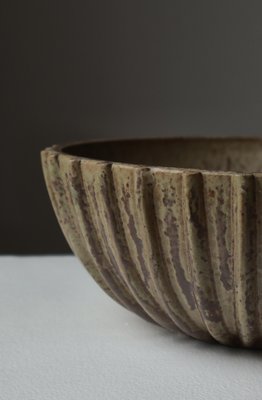 Large Art Deco Stoneware No. 189 Bowl by Arne Bang, Denmark, 1930s