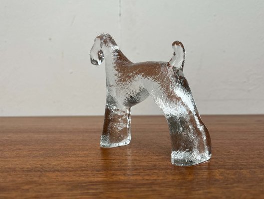 Vintage Swedish Glass Kennel Series Airedale Terrier Sculpture by