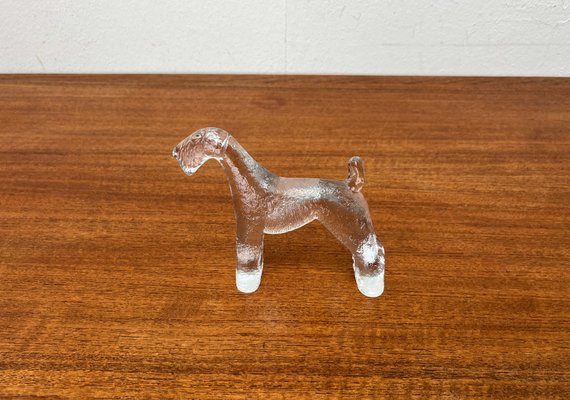 北欧　コスタボダ KostawBoda エアデールテリア Vintage Swedish Glass Kennel Series Airedale Terrier Sculpture by