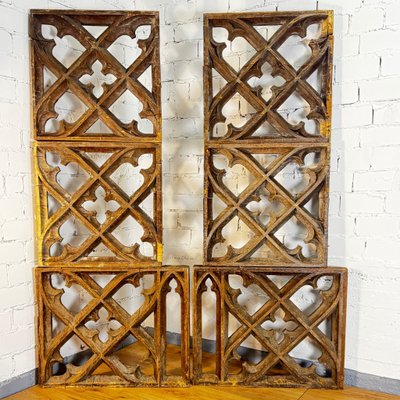 Neo-Gothic Wooden Appliqués, 1800s, Set of 8 for sale at Pamono