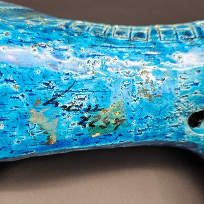 Rimini Blu Ceramic Bull by Aldo Londi for Bitossi, 1960s for sale
