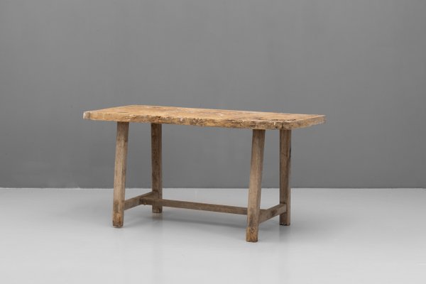 Stretcher Table in Pine, 1900 for sale at Pamono