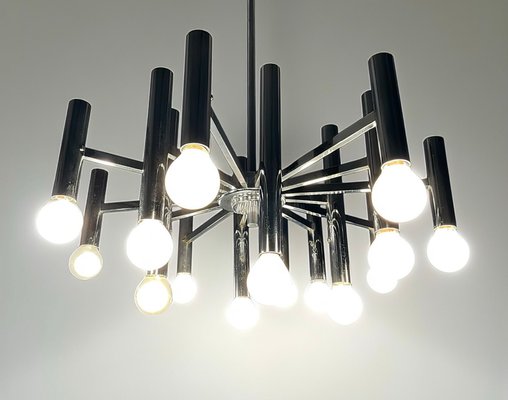 Large Mid-Century Space Age Italian Modern Tubular Chrome