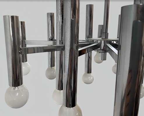 Large Mid-Century Space Age Italian Modern Tubular Chrome