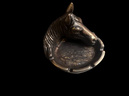 Brass Horse Head Ashtray for sale at Pamono