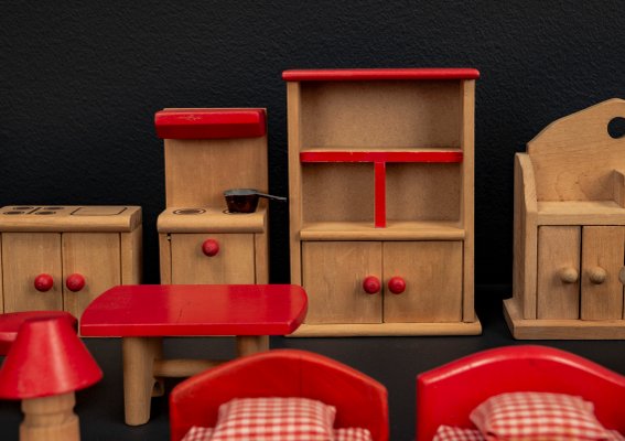 Vintage Doll Furniture from Bodo Hennig, Germany, 1960s, Set of 30