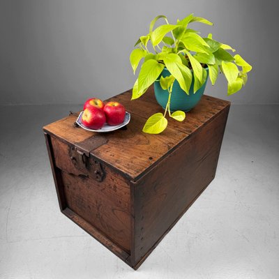 Antique Japanese Wooden Zenibako Box, 1860s for sale at Pamono