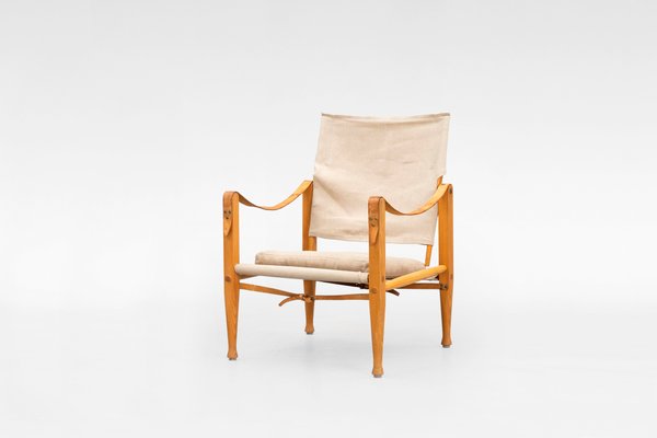 Vintage Canvas Safari Lounge Chair by Kaare Klint for Rud