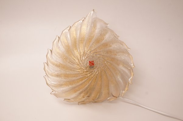 Vetri Murano Glass Wall Lamp with Gold Inclusions from Barovier