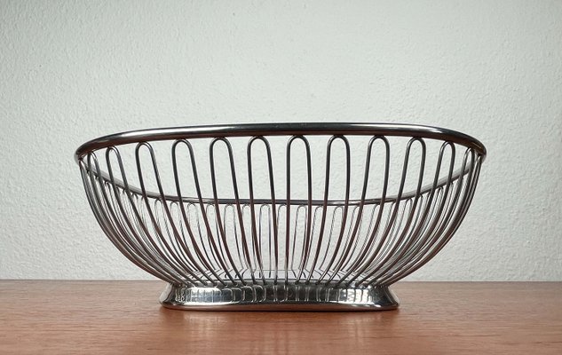 Postmoderne italienische Obstschale aus Edelstahl von Alessi, 1980er bei Pamono kaufen