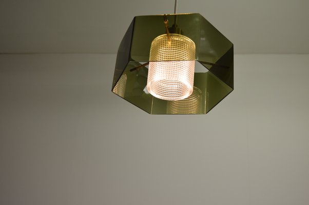 Mid Century Green Glass Ceiling Light By Carl Erlund For Orrefors Mid Century Green Glass Ceiling Light By Carl Erlund For Orrefors 9
