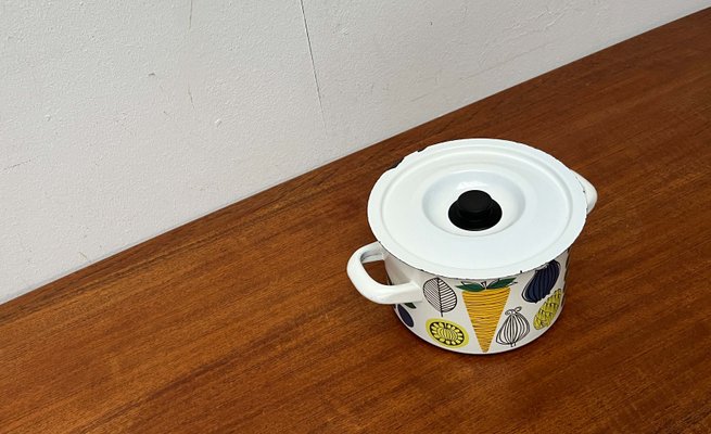 Mid-Century Modern Vegeta Series Enamel Pot by Esteri Tomul for