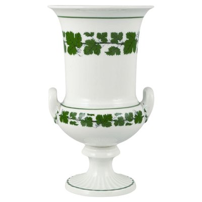 Porcelain Vine-Leaf Pattern Vase on Foot from Meissen, 1992