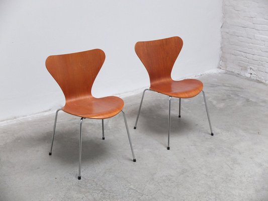 Series 7 Chairs in Teak by Arne Jacobsen for Fritz Hansen, 1986
