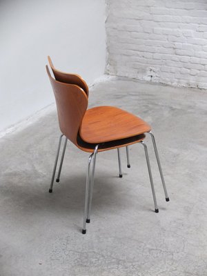 Series 7 Chairs in Teak by Arne Jacobsen for Fritz Hansen, 1986