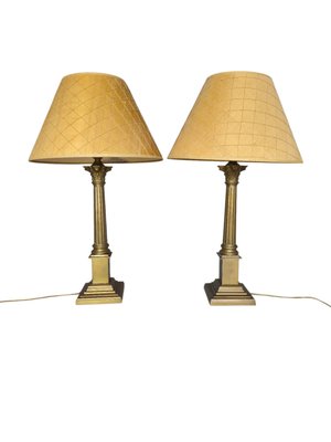 Paire De Lampes à Essence Laiton – XIXème Siècle – Mèches Réglables