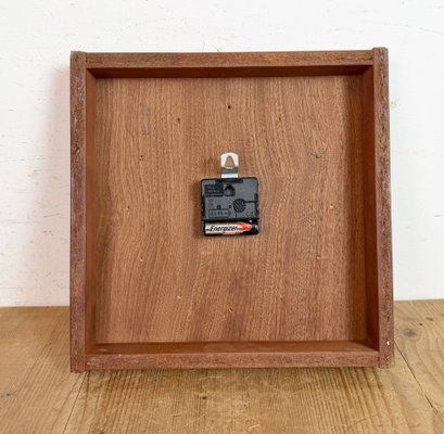 SEIKO Clock ヴィンテージ置時計 ブラウン Vintage Brown Wooden Wall Clock from Seiko, 1980s for sale at Pamono