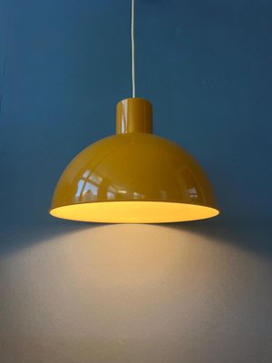 Yellow Enamel Pendant Lamp by Joe Hammerborg for Fog & Mørup for