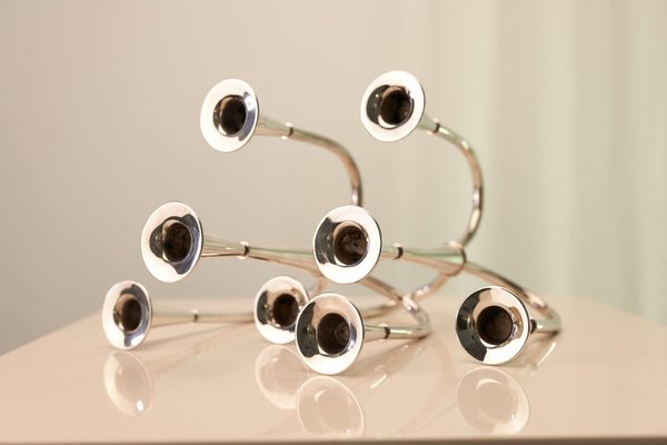 Portacandele di Wilhelm Wagenfeld per WMF, 1952, set di 2 in